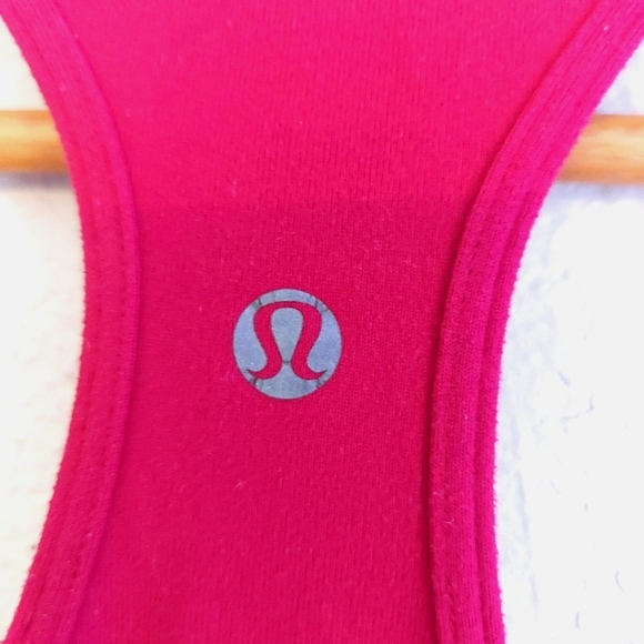 𝅺Lululemon Racerback Cranberry Red Fushia Tank Top Medium 8 - Picture 8 of 8